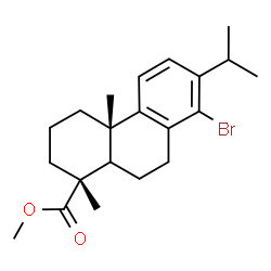 ChemSpider 2D Image | Methyl (5xi)-14-bromoabieta-8,11,13-trien-18-oate | C21H29BrO2