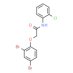 ChemSpider 2D Image | N-(2-chlorophenyl)-2-(2,4-dibromophenoxy)acetamide | C14H10Br2ClNO2