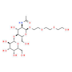 ChemSpider 2D Image | 2-[2-(2-Hydroxyethoxy)ethoxy]ethyl 2-acetamido-2-deoxy-4-O-beta-D-galactopyranosyl-alpha-D-glucopyranoside | C20H37NO14