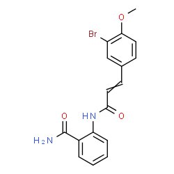 ChemSpider 2D Image | 2-[3-(3-bromo-4-methoxy-phenyl)prop-2-enoylamino]benzamide | C17H15BrN2O3