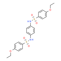 ChemSpider 2D Image | 4-ethoxy-N-[4-[(4-ethoxyphenyl)sulfonylamino]phenyl]benzenesulfonamide | C22H24N2O6S2