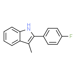 ChemSpider 2D Image | 2-(4-Fluorophenyl)-3-methyl-1H-indole | C15H12FN