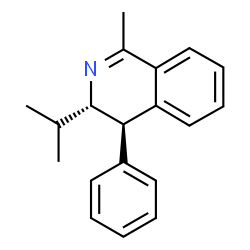 ChemSpider 2D Image | (3S,4R)-3-Isopropyl-1-methyl-4-phenyl-3,4-dihydroisoquinoline | C19H21N