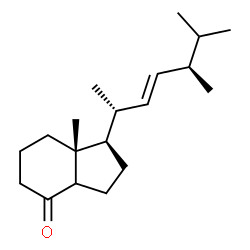 ChemSpider 2D Image | (1R,7aR)-1-[(2R,3E,5R)-5,6-Dimethyl-3-hepten-2-yl]-7a-methyloctahydro-4H-inden-4-one | C19H32O