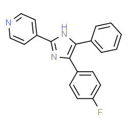 ChemSpider 2D Image | 2-(4`-pyridyl)-4-(4`-fluorophenyl)-5-phenylimidazole | C20H14FN3