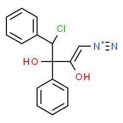 ChemSpider 2D Image | (1Z)-4-Chloro-2,3-dihydroxy-3,4-diphenyl-1-butene-1-diazonium | C16H14ClN2O2