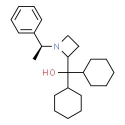 ChemSpider 2D Image | Dicyclohexyl{1-[(1S)-1-phenylethyl]-2-azetidinyl}methanol | C24H37NO