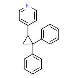 ChemSpider 2D Image | 4-(2,2-Diphenylcyclopropyl)pyridine | C20H17N