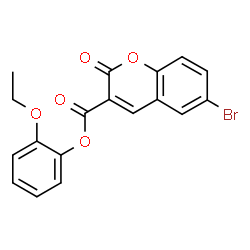 ChemSpider 2D Image | 2-Ethoxyphenyl 6-bromo-2-oxo-2H-chromene-3-carboxylate | C18H13BrO5