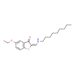 ChemSpider 2D Image | (2E)-5-Ethoxy-2-[(nonylamino)methylene]-1-benzothiophen-3(2H)-one | C20H29NO2S
