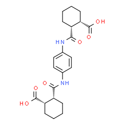 ChemSpider 2D Image | (1S,2R,1'S,2'R)-2,2'-(1,4-Phenylenedicarbamoyl)dicyclohexanecarboxylic acid | C22H28N2O6
