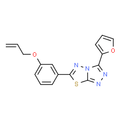 ChemSpider 2D Image | 6-[3-(Allyloxy)phenyl]-3-(2-furyl)[1,2,4]triazolo[3,4-b][1,3,4]thiadiazole | C16H12N4O2S