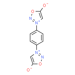 ChemSpider 2D Image | 3,3'-(1,4-Phenylene)bis(1,2,3-oxadiazol-3-ium-5-olate) | C10H6N4O4