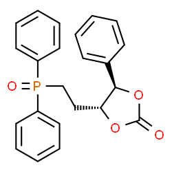 ChemSpider 2D Image | (4R,5R)-4-[2-(Diphenylphosphoryl)ethyl]-5-phenyl-1,3-dioxolan-2-one | C23H21O4P