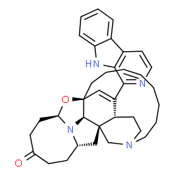 ChemSpider 2D Image | (1S,2R,4R,10S,12R,13R,21Z)-26-(9H-beta-Carbolin-1-yl)-28-oxa-3,16-diazahexacyclo[11.11.2.1~1,4~.1~12,16~.0~2,12~.0~3,10~]octacosa-21,25-dien-7-one | C36H42N4O2