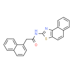 ChemSpider 2D Image | 1-naphthaleneacetamide, N-(naphtho[1,2-d]thiazol-2-yl)- | C23H16N2OS
