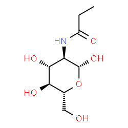 ChemSpider 2D Image | 2-Deoxy-2-(propionylamino)-beta-D-glucopyranose | C9H17NO6
