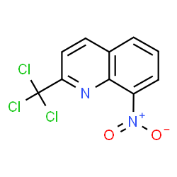 ChemSpider 2D Image | 8-Nitro-2-(trichloromethyl)quinoline | C10H5Cl3N2O2