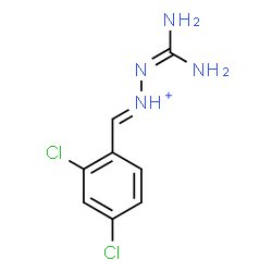 ChemSpider 2D Image | (1E)-2-(Diaminomethylene)-1-(2,4-dichlorobenzylidene)hydrazinium | C8H9Cl2N4