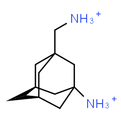ChemSpider 2D Image | (5S,7S)-3-(Ammoniomethyl)-1-adamantanaminium | C11H22N2