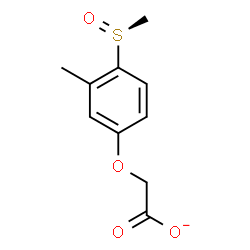 ChemSpider 2D Image | {3-Methyl-4-[(S)-methylsulfinyl]phenoxy}acetate | C10H11O4S