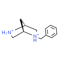 ChemSpider 2D Image | (1R,4R)-2-Benzyl-2,5-diazoniabicyclo[2.2.1]heptane | C12H18N2