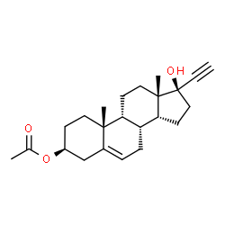 ChemSpider 2D Image | (3beta,9beta,14beta,17alpha)-17-Hydroxypregn-5-en-20-yn-3-yl acetate | C23H32O3