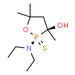 ChemSpider 2D Image | (2R,3S)-2-(Diethylamino)-3,5,5-trimethyl-1,2-oxaphospholan-3-ol 2-sulfide | C10H22NO2PS