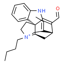 ChemSpider 2D Image | (3beta,7alpha,19Z)-4-Butyl-17-oxo-2,16-didehydrocur-19-en-4-ium | C23H29N2O