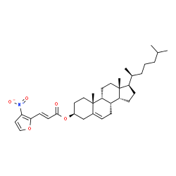 ChemSpider 2D Image | (3beta,9beta,14beta,20S)-Cholest-5-en-3-yl (2E)-3-(3-nitro-2-furyl)acrylate | C34H49NO5