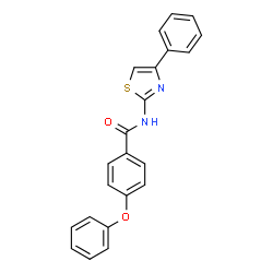 ChemSpider 2D Image | 4-phenoxy-N-(4-phenylthiazol-2-yl)benzamide | C22H16N2O2S