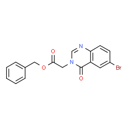 ChemSpider 2D Image | 3(4H)-Quinazolineacetic acid, 6-bromo-4-oxo-, phenylmethyl ester | C17H13BrN2O3