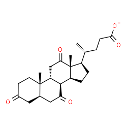 ChemSpider 2D Image | (5alpha,8alpha,9beta)-3,7,12-Trioxocholan-24-oate | C24H33O5