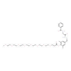 ChemSpider 2D Image | 4-[(Z)-{[(Benzoylamino)acetyl]hydrazono}methyl]-2,6-dimethylphenyl 2,5,8,11,14,17,20,23-octaoxahexacosan-26-oate (non-preferred name) | C36H53N3O12