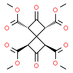 ChemSpider 2D Image | Tetramethyl (1R,3S,5R,7S)-2,6-dioxospiro[3.3]heptane-1,3,5,7-tetracarboxylate | C15H16O10
