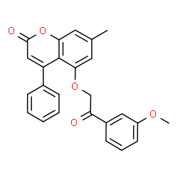 ChemSpider 2D Image | 5-[2-(3-methoxyphenyl)-2-oxo-ethoxy]-7-methyl-4-phenyl-chromen-2-one | C25H20O5