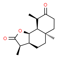 ChemSpider 2D Image | (3R,3aS,5aR,9R,9aS,9bR)-3,5a,9-Trimethyloctahydronaphtho[1,2-b]furan-2,8(3H,4H)-dione | C15H22O3