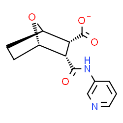 ChemSpider 2D Image | (1R,2R,3S,4S)-3-(3-Pyridinylcarbamoyl)-7-oxabicyclo[2.2.1]heptane-2-carboxylate | C13H13N2O4