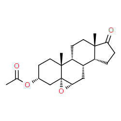 ChemSpider 2D Image | (3alpha,5alpha,6alpha,9beta,14beta)-17-Oxo-5,6-epoxyandrostan-3-yl acetate | C21H30O4