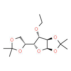 ChemSpider 2D Image | (3aR,5R,6S,6aR)-5-[(4R)-2,2-Dimethyl-1,3-dioxolan-4-yl]-6-ethoxy-2,2-dimethyltetrahydrofuro[2,3-d][1,3]dioxole | C14H24O6