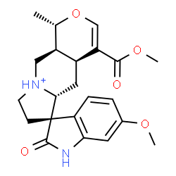 ChemSpider 2D Image | (3beta,7alpha,19alpha,20alpha)-11-Methoxy-16-(methoxycarbonyl)-19-methyl-2-oxoformosanan-4-ium | C22H27N2O5