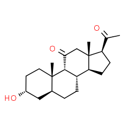 ChemSpider 2D Image | (3alpha,5alpha,9beta)-3-Hydroxypregnane-11,20-dione | C21H32O3