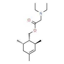ChemSpider 2D Image | [(1S,2S,6S)-2,4,6-Trimethyl-3-cyclohexen-1-yl]methyl N,N-diethylglycinate | C16H29NO2