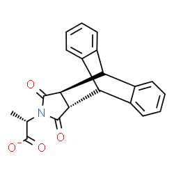 ChemSpider 2D Image | (2S)-2-[(15S,19S)-16,18-Dioxo-17-azapentacyclo[6.6.5.0~2,7~.0~9,14~.0~15,19~]nonadeca-2,4,6,9,11,13-hexaen-17-yl]propanoate | C21H16NO4