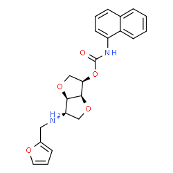 ChemSpider 2D Image | 1,4:3,6-Dianhydro-2-deoxy-2-[(2-furylmethyl)ammonio]-5-O-(1-naphthylcarbamoyl)-D-glucitol | C22H23N2O5