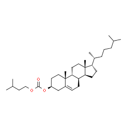 ChemSpider 2D Image | (3beta,8alpha,9beta,17alpha)-Cholest-5-en-3-yl 3-methylbutyl carbonate | C33H56O3
