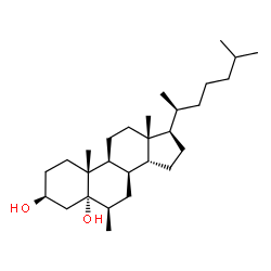 ChemSpider 2D Image | (3beta,5alpha,6beta,8alpha,14beta,20S)-6-Methylcholestane-3,5-diol | C28H50O2