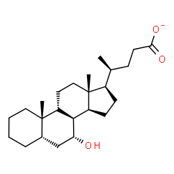 ChemSpider 2D Image | (5beta,7alpha,8alpha,9beta,20S)-7-Hydroxycholan-24-oate | C24H39O3