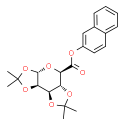 ChemSpider 2D Image | 2-Naphthyl (3aS,5R,5aR,8aR,8bR)-2,2,7,7-tetramethyltetrahydro-3aH-bis[1,3]dioxolo[4,5-b:4',5'-d]pyran-5-carboxylate | C22H24O7