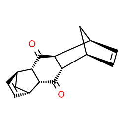 ChemSpider 2D Image | (1S,2R,4S,5S,8S,9S,11S,12S)-Pentacyclo[10.2.1.1~5,8~.0~2,11~.0~4,9~]hexadeca-6,13-diene-3,10-dione | C16H16O2
